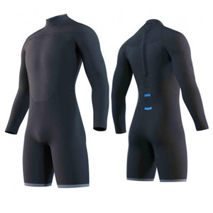 2024 Mystic Brand 3/2mm Back-Zip Men's Longarm Shorty Wetsuit S2AS