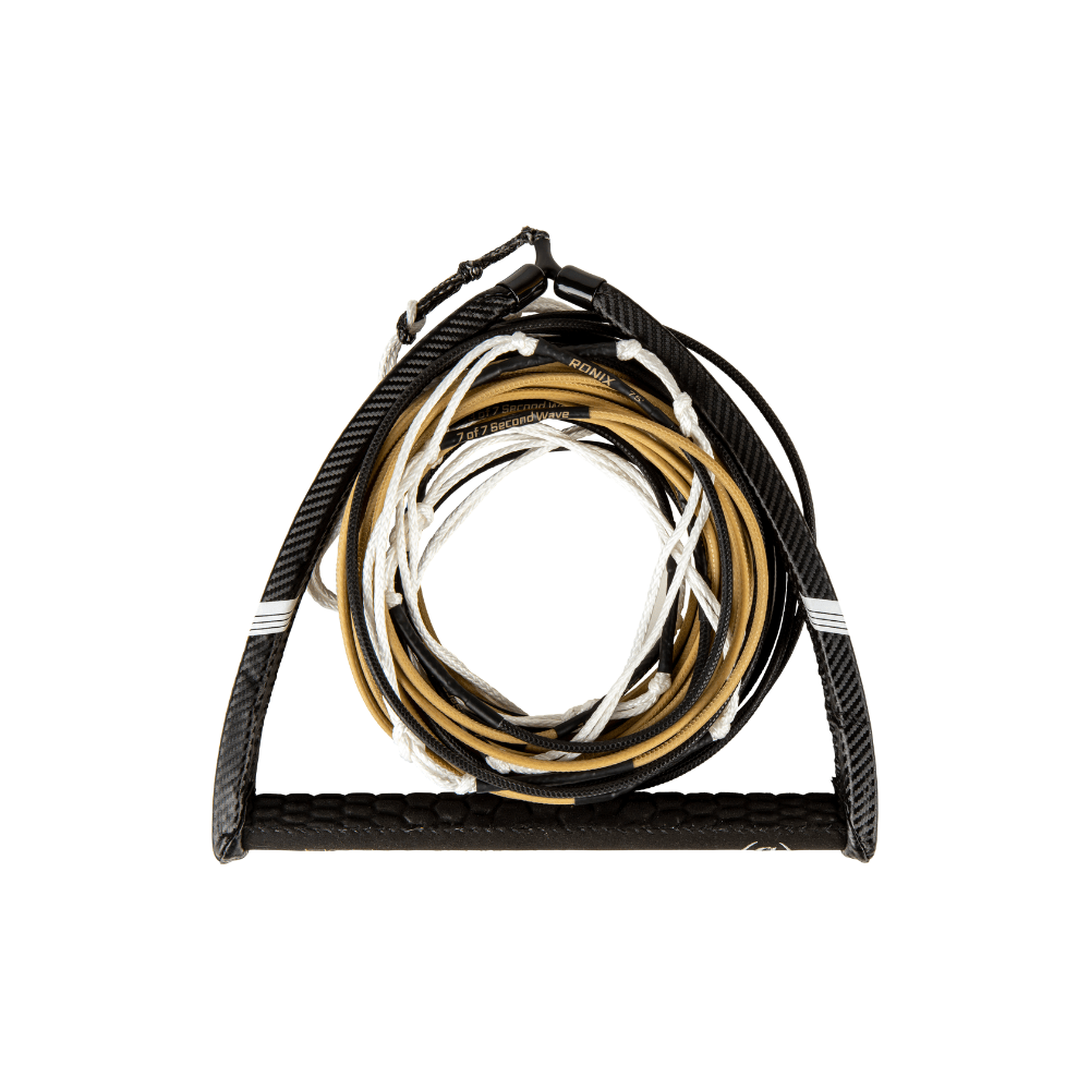 2024 Ronix 727 Pro Foil Combo 14in. Handle 77.5ft. 10-Sect. R8 Rope - Black/Gold S2AS