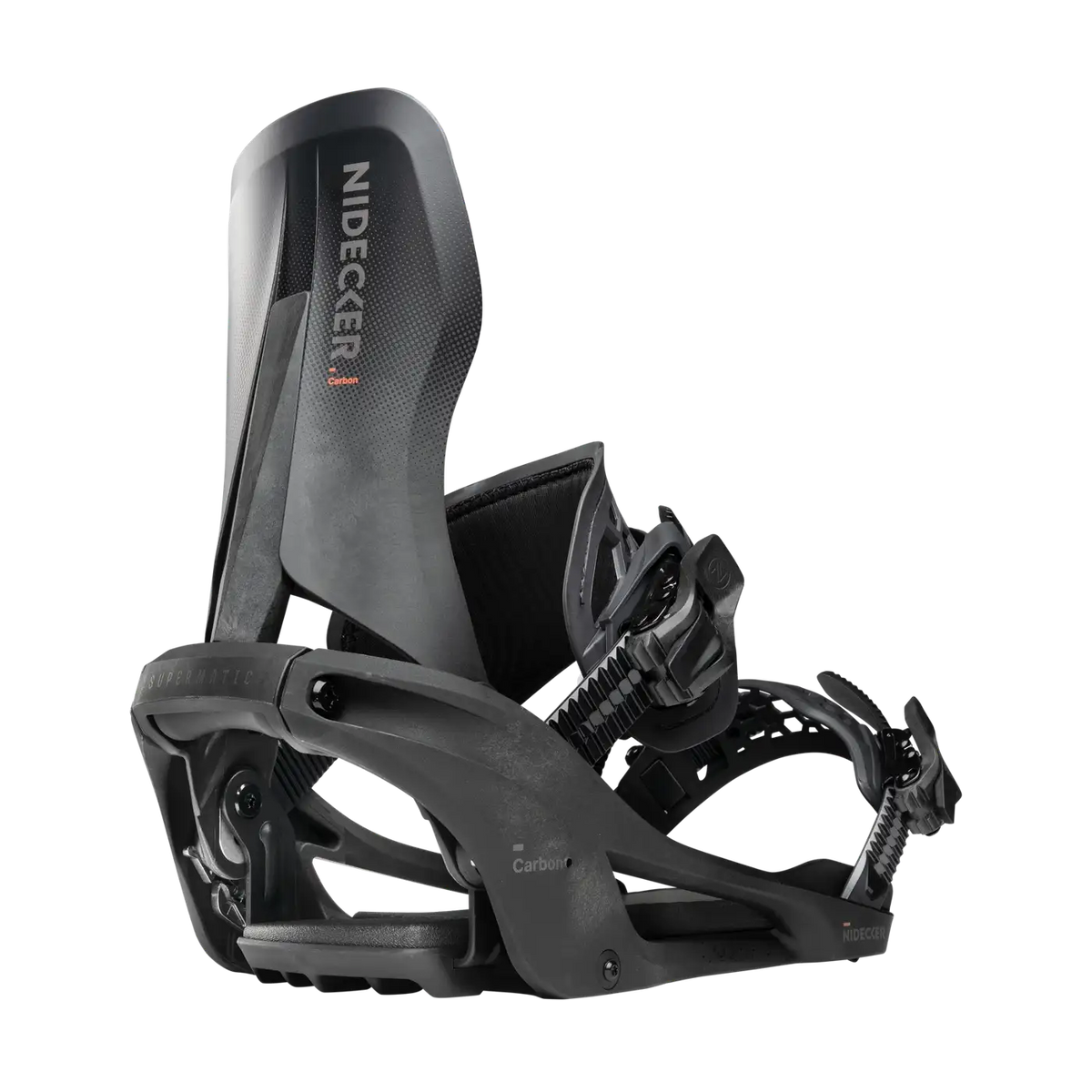 2027 Nidecker Carbon Supermatic snowboard bindings in black