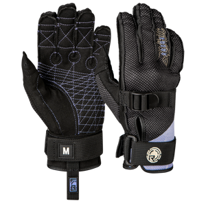 2027 Radar Lyric Women's Inside-Out Waterski Glove - Black / Violet