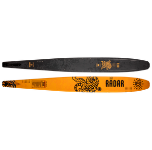 2027 Radar Boy's Total Radar Awesomeness Slalom Waterski - Matte Black / Tiger Yellow