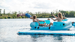 2027 Radar Reef Lounge 4 Person Float - Blue Palms