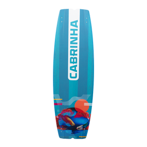Cabrinha Vapor kiteboard with paulownia wood core designed for smooth control, reduced vibration, and stable performance in choppy powered conditions.