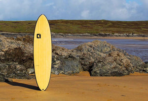 CIRCLE ONE BAMBOO ROUND TAIL MINI MAL SURFBOARD S2AS