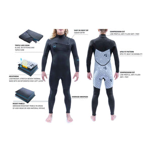 Dakine Mission Chest-Zip 3/2mm Men's Wetsuit 2023 S2AS
