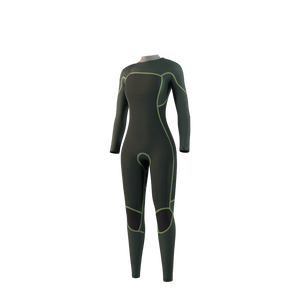 Mystic Evolve Fullsuit 4/3mm FrontZip Women - NATURAL FOAM - Black - 2026 Mystic