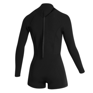 Mystic Lunar Longarm Shorty 2/2mm Bzip Women - 2026 - Black Mystic