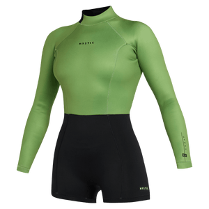 Mystic Lunar Longarm Shorty 2/2mm Bzip Women - Soft Green - 2026 Mystic