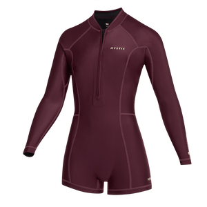 Mystic Lunar Longarm Shorty 2/2mm Fzip Women - 2026 - Oxblood Red Mystic