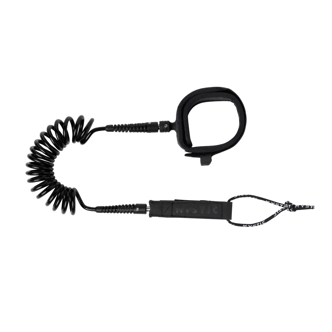 Mystic Wing Board Leash Calf (Coiled) Black MYSTIC