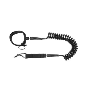 Mystic Wing Board Leash Calf (Coiled) Black S2AS