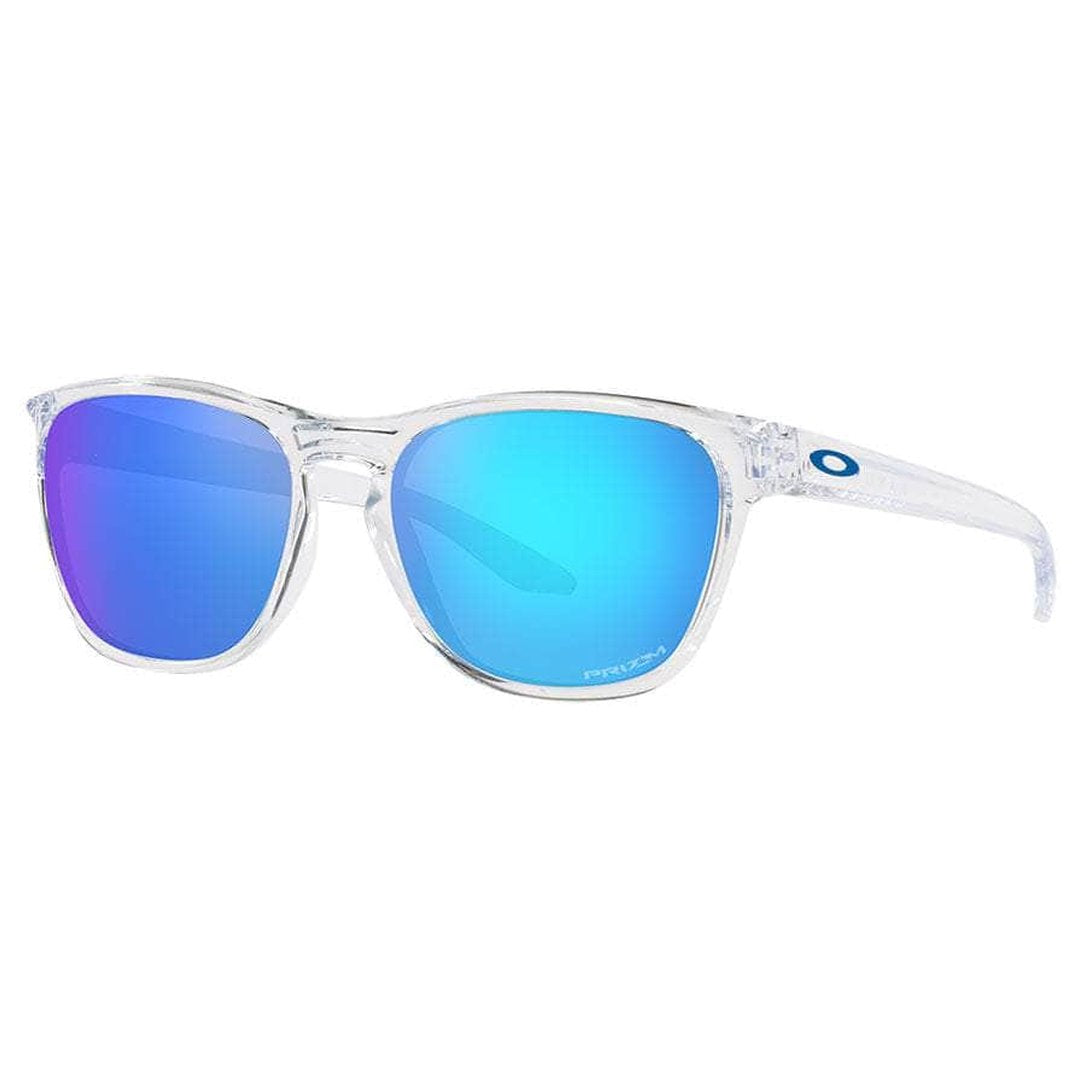 Oakley Manorburn Sunglasses (Polished clear with Prizm Sapphire) S2AS