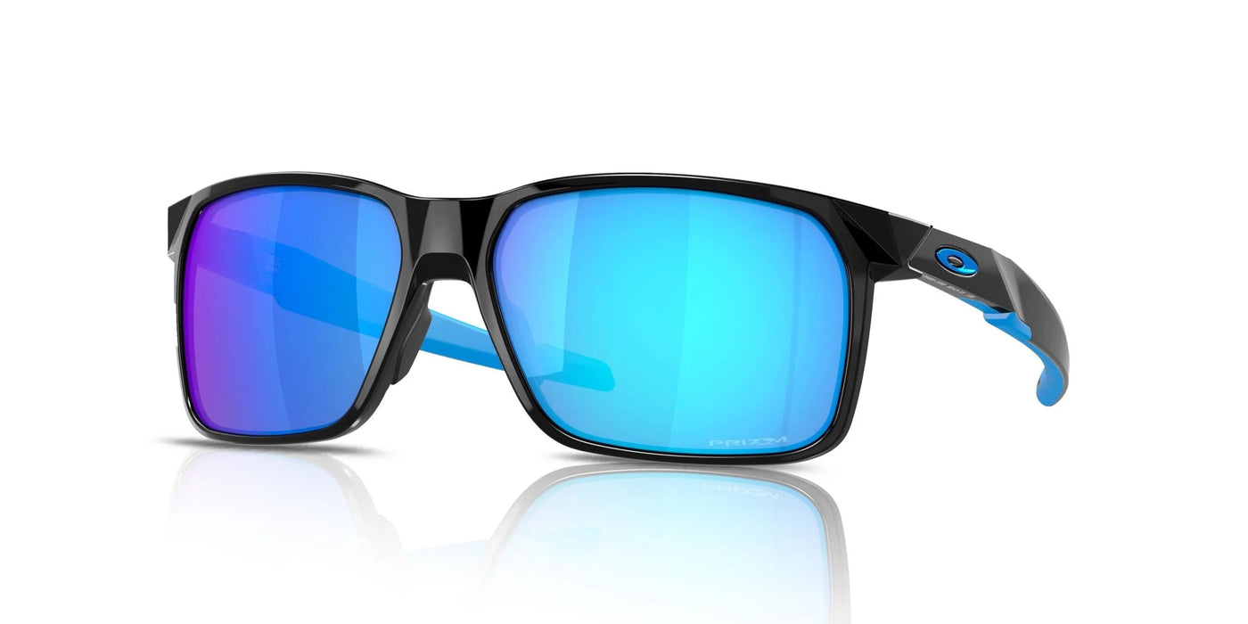 Oakley Portal X Sunglasses (Polished Black with Prizm Sapphire) OAKLEY