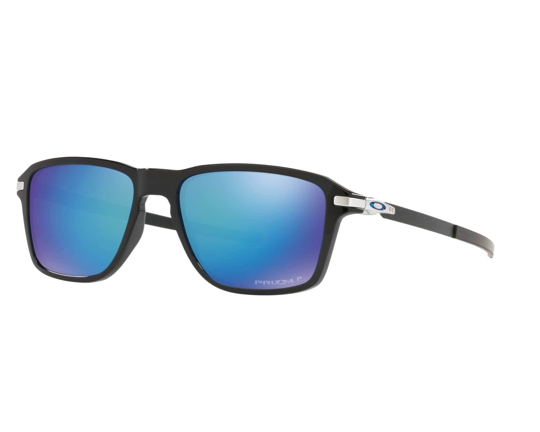Oakley WheelHouse Sunglasses (Polished Black with Prizm Sapphire Polarised) S2AS