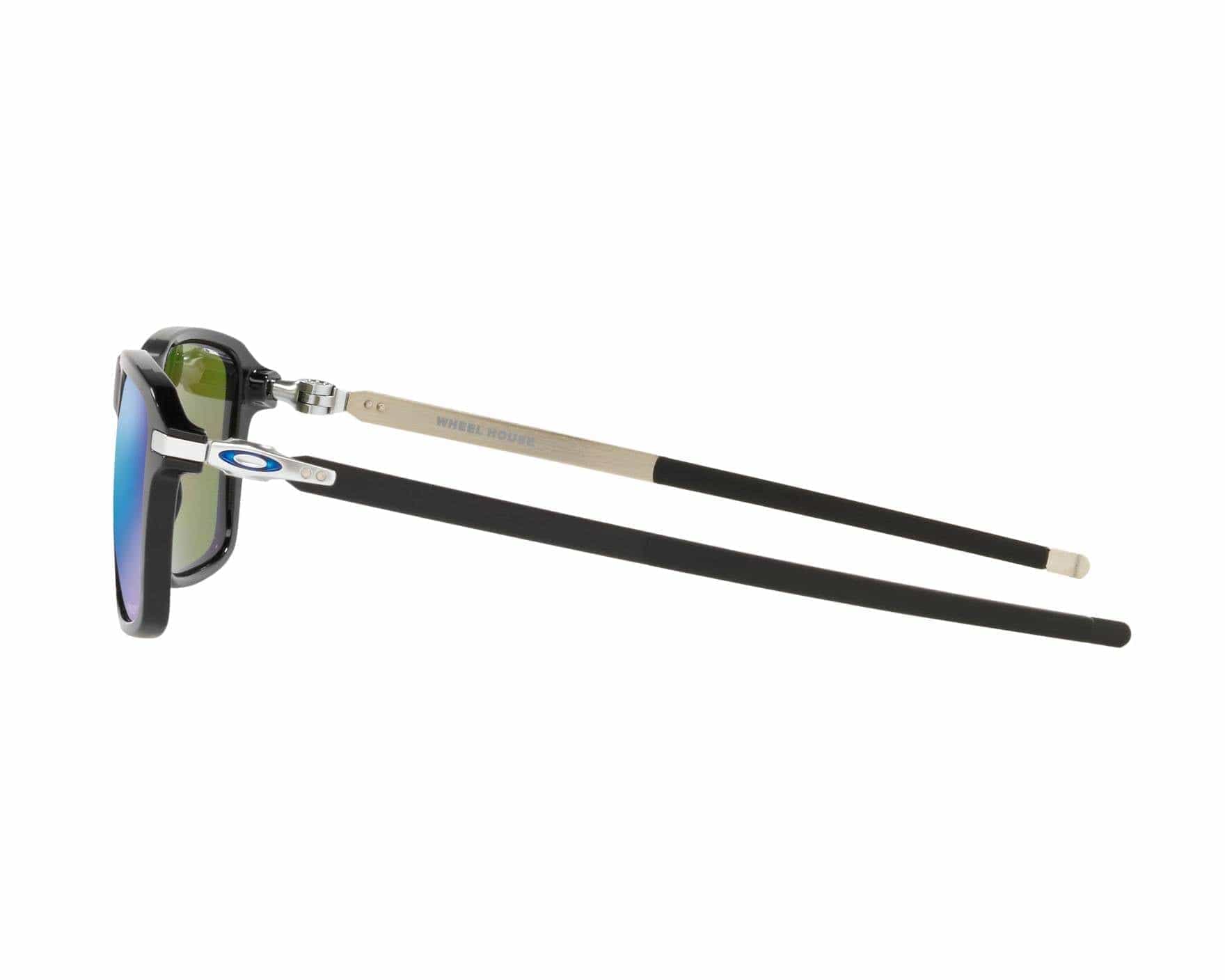Oakley WheelHouse Sunglasses (Polished Black with Prizm Sapphire Polarised) S2AS