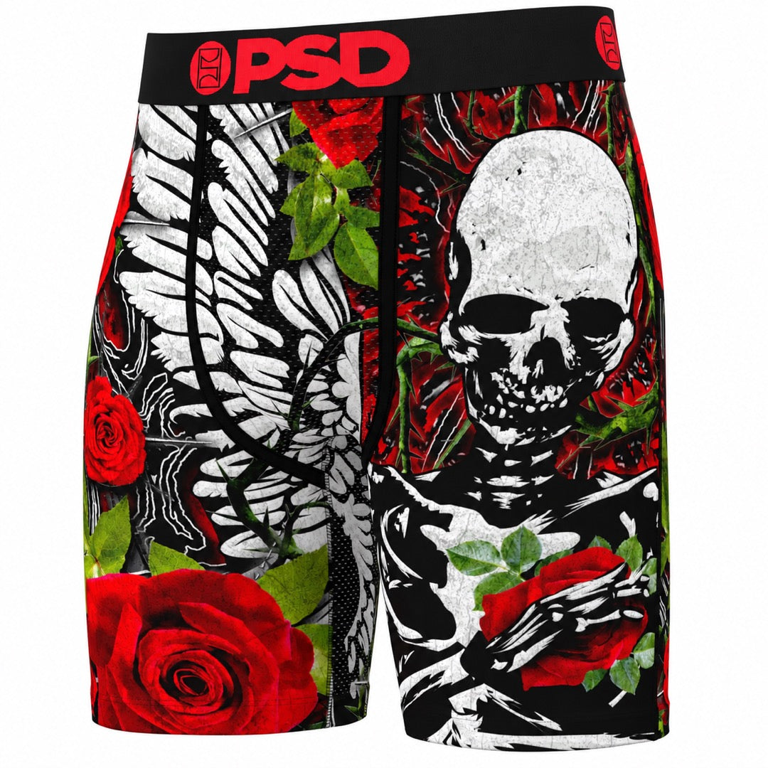 PSD Afflicted Men's Boxer Briefs, front view on a white background