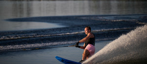 2027 Radar Senate Alloy Slalom Waterski - Carbon / Royal Flash