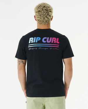 Rip Curl SURF REVIVAL DECAL TEE (BLACK) S2AS