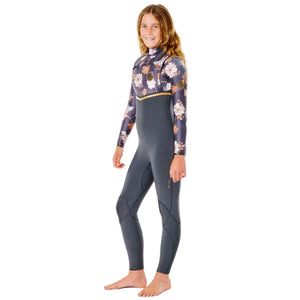 Rip Curl Youth FlashBomb 3/2 Chest Zip (Washed Black) S2AS