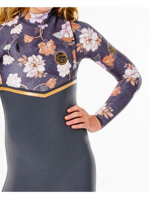 Rip Curl Youth FlashBomb 3/2 Chest Zip (Washed Black) S2AS