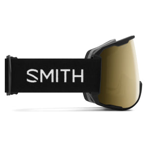 Smith Preview Snow Goggles – Black / Sun Black Gold Mirror – side view