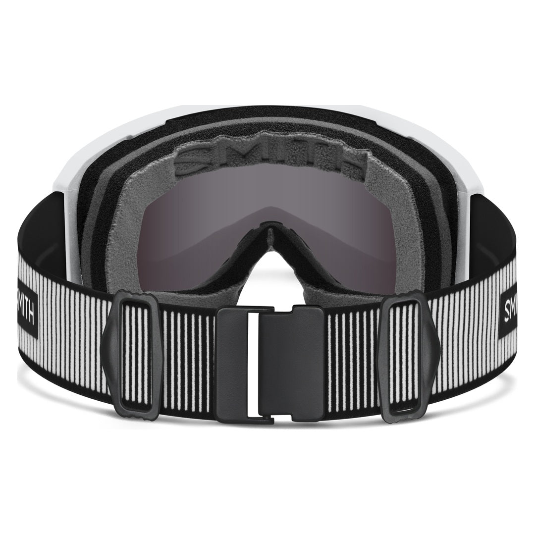Smith Preview Snow Goggles – White Fade Out / Sun Black – rear strap view