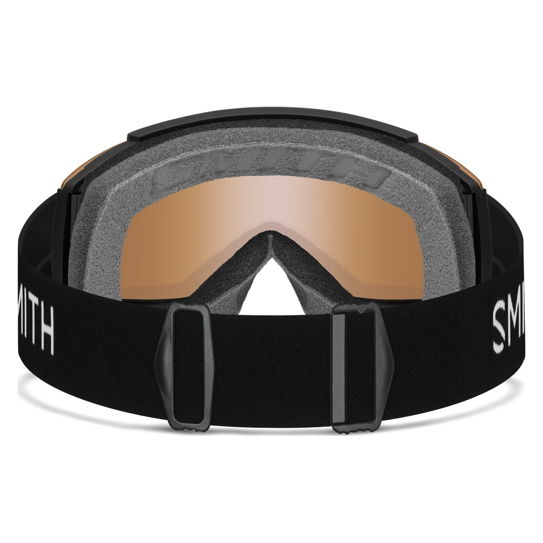 Smith Squad Snow Goggles – Black / Photochromic Blue Mirror – rear strap view