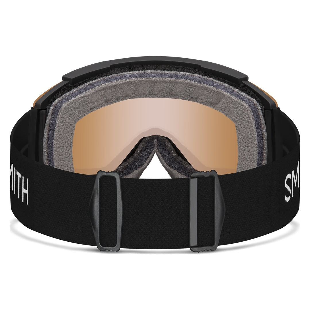 Smith Squad XL Snow Goggles – Black / Photochromic Blue Mirror – rear strap view