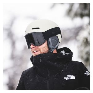 Smith Squad MAG Snow Goggles – Blackout / Sun Black – on-snow view