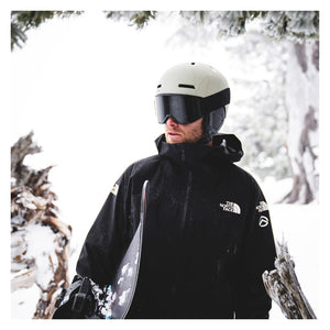 Smith Squad MAG Snow Goggles – Blackout / Sun Black – on-snow view