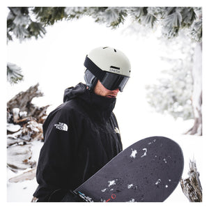 Smith Squad MAG Snow Goggles – Blackout / Sun Black – on-snow view