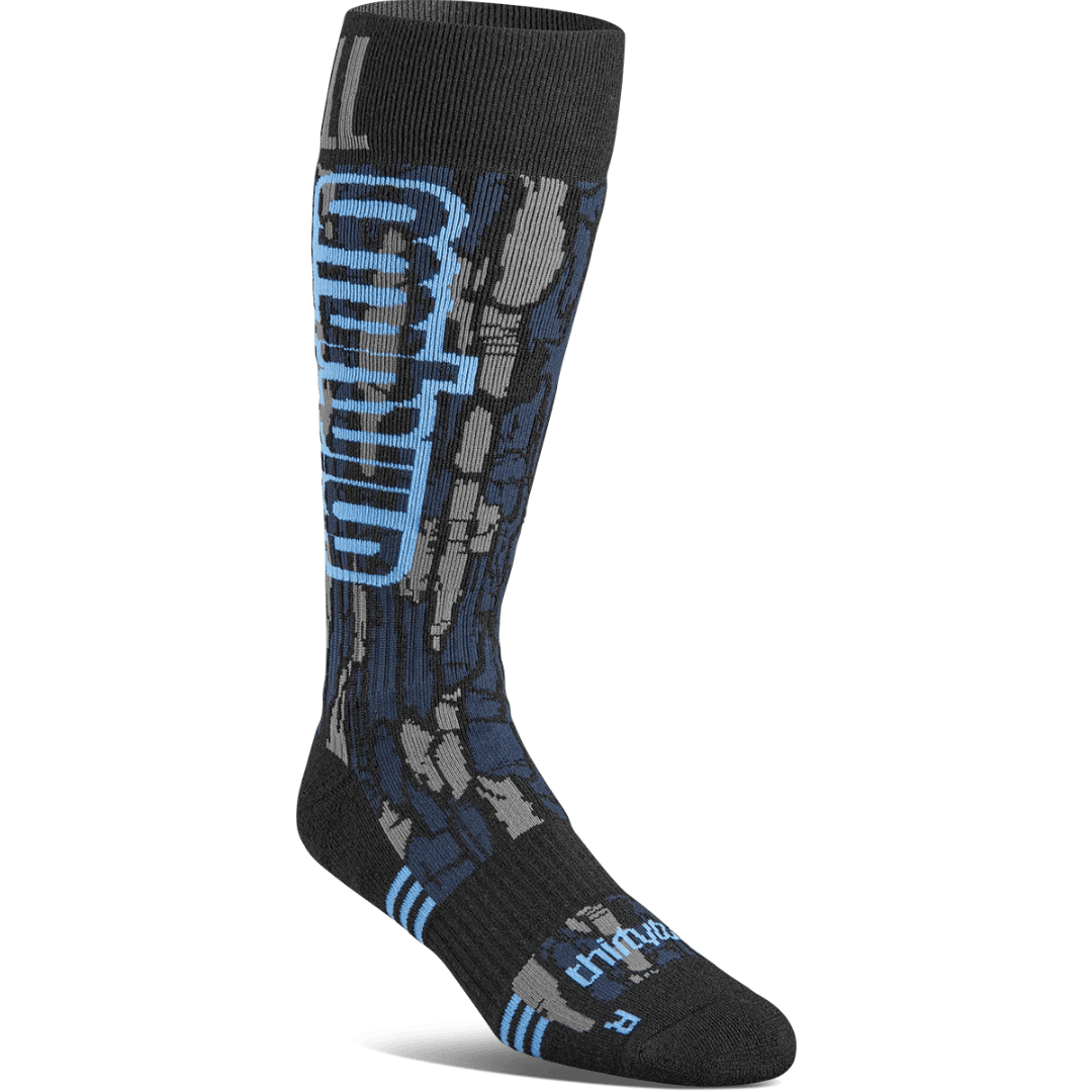 ThirtyTwo Men’s Signature Merino Sock – Black/Blue THIRTYTWO