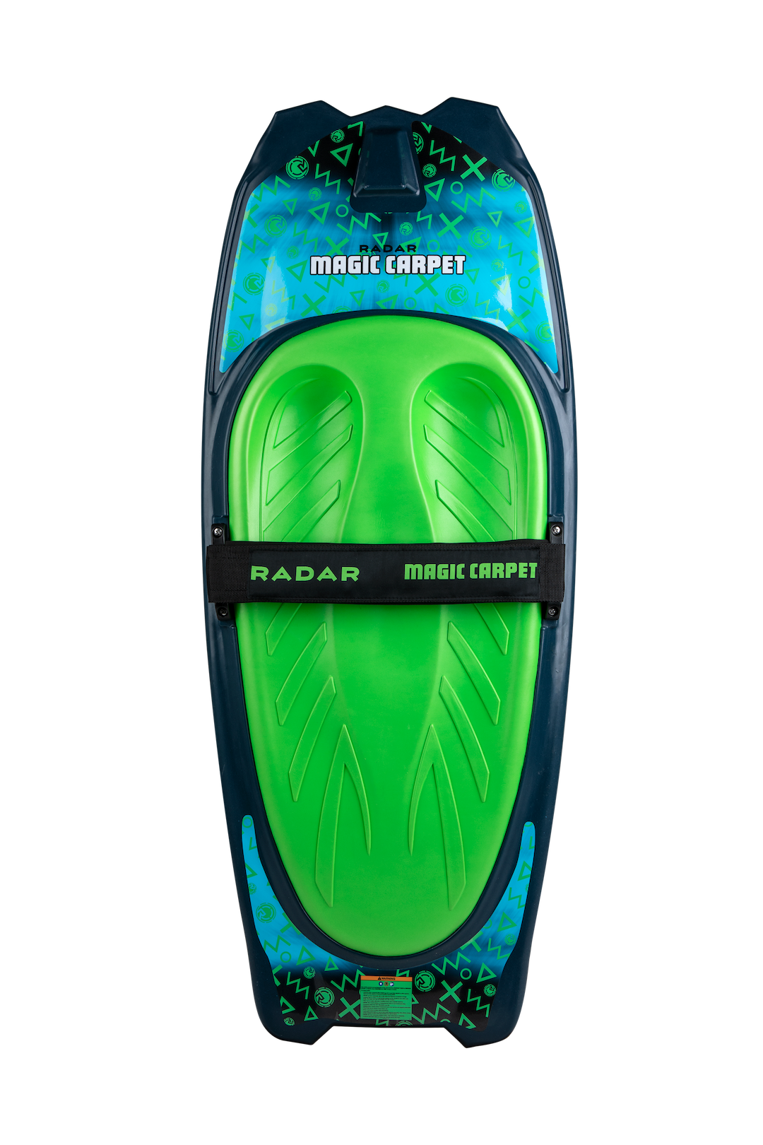 2027 Radar Magic Carpet Kneeboard - Teal / Fluorescent Green