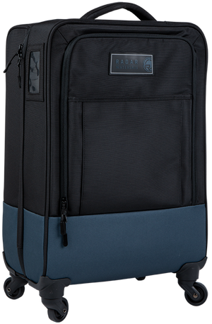 2027 Radar Flight 4-Wheel Carry-On Luggage 40L - Black / Blue