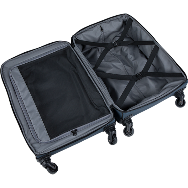 2027 Radar Flight 4-Wheel Carry-On Luggage 40L - Black / Blue