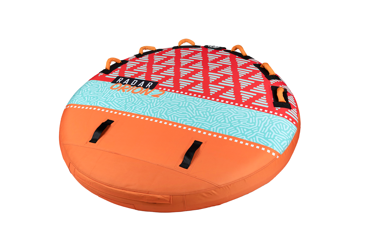 2027 Radar Orion 2 Marshmallow Top 2 Person Towable Tube - Orange Glow