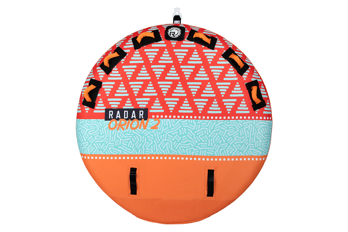 2027 Radar Orion 2 Marshmallow Top 2 Person Towable Tube - Orange Glow