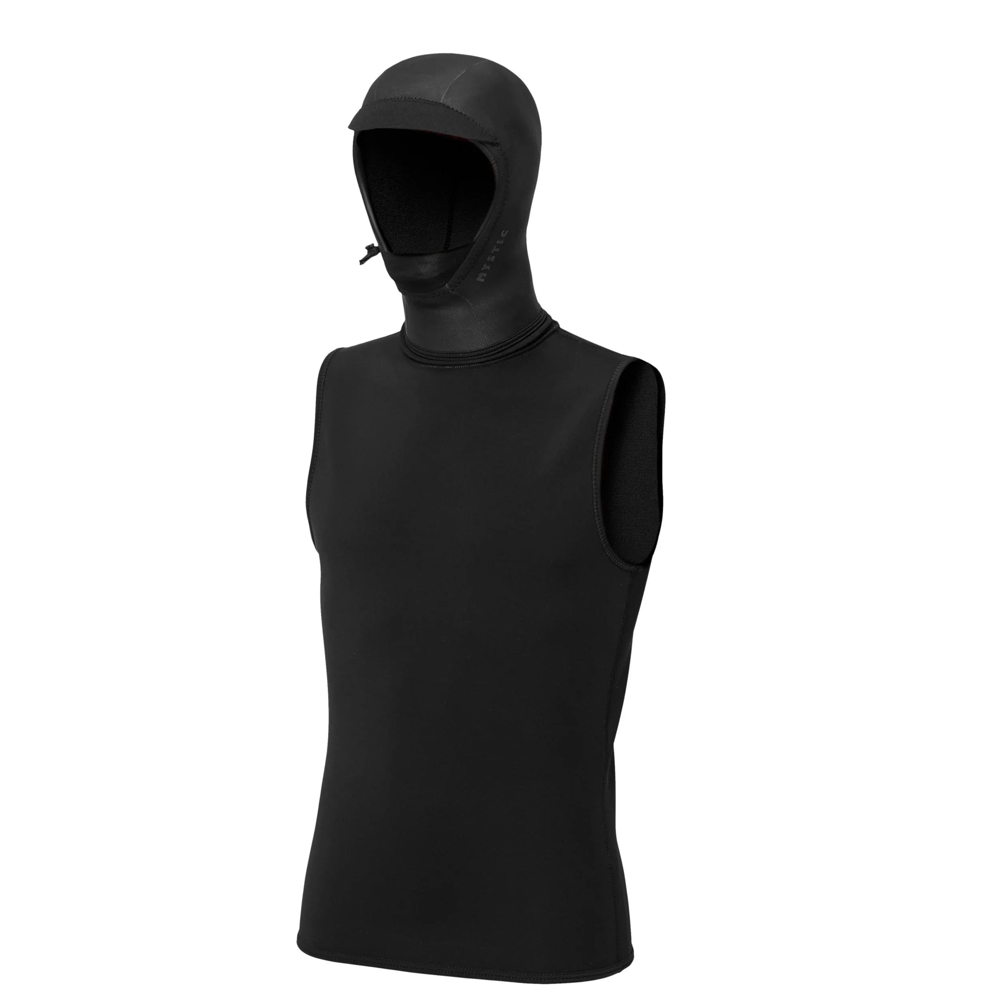 2024 Mystic Neoprene Top w/Hood 3/2mm (Black) S2AS