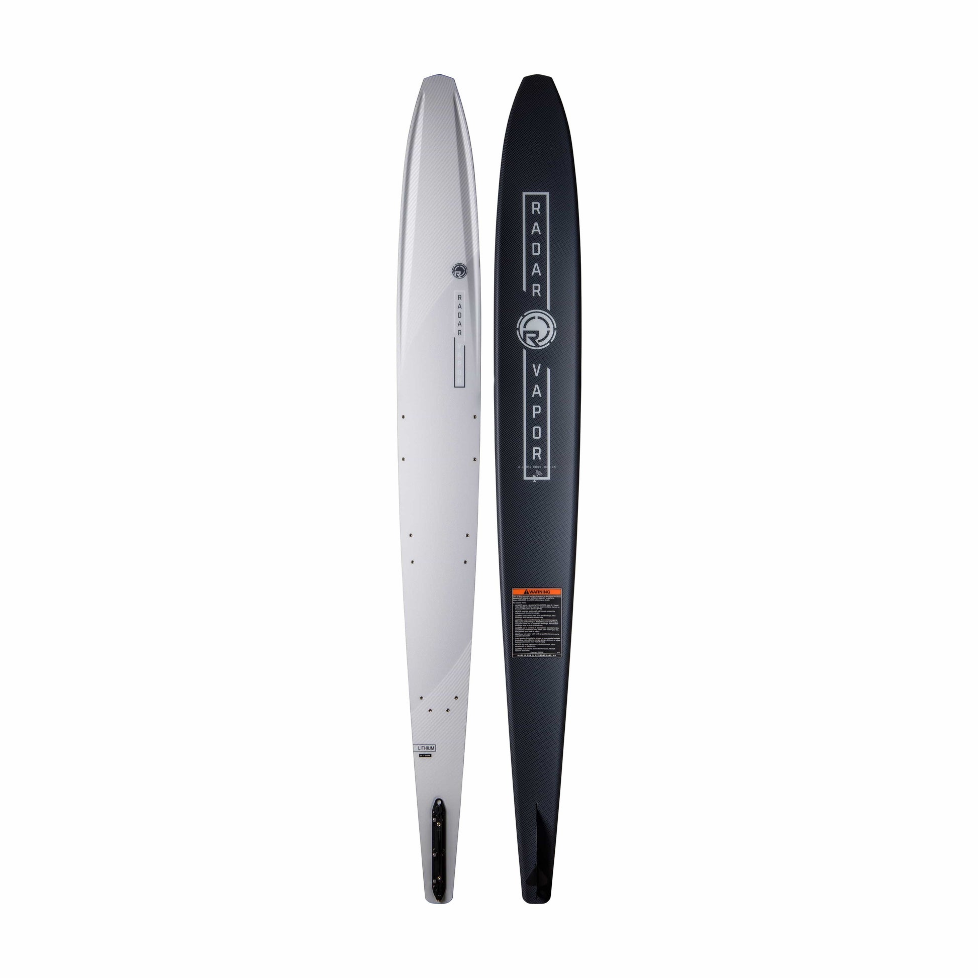 2023 Radar Vapor Lithium Waterski (White/Gun Metal) S2AS