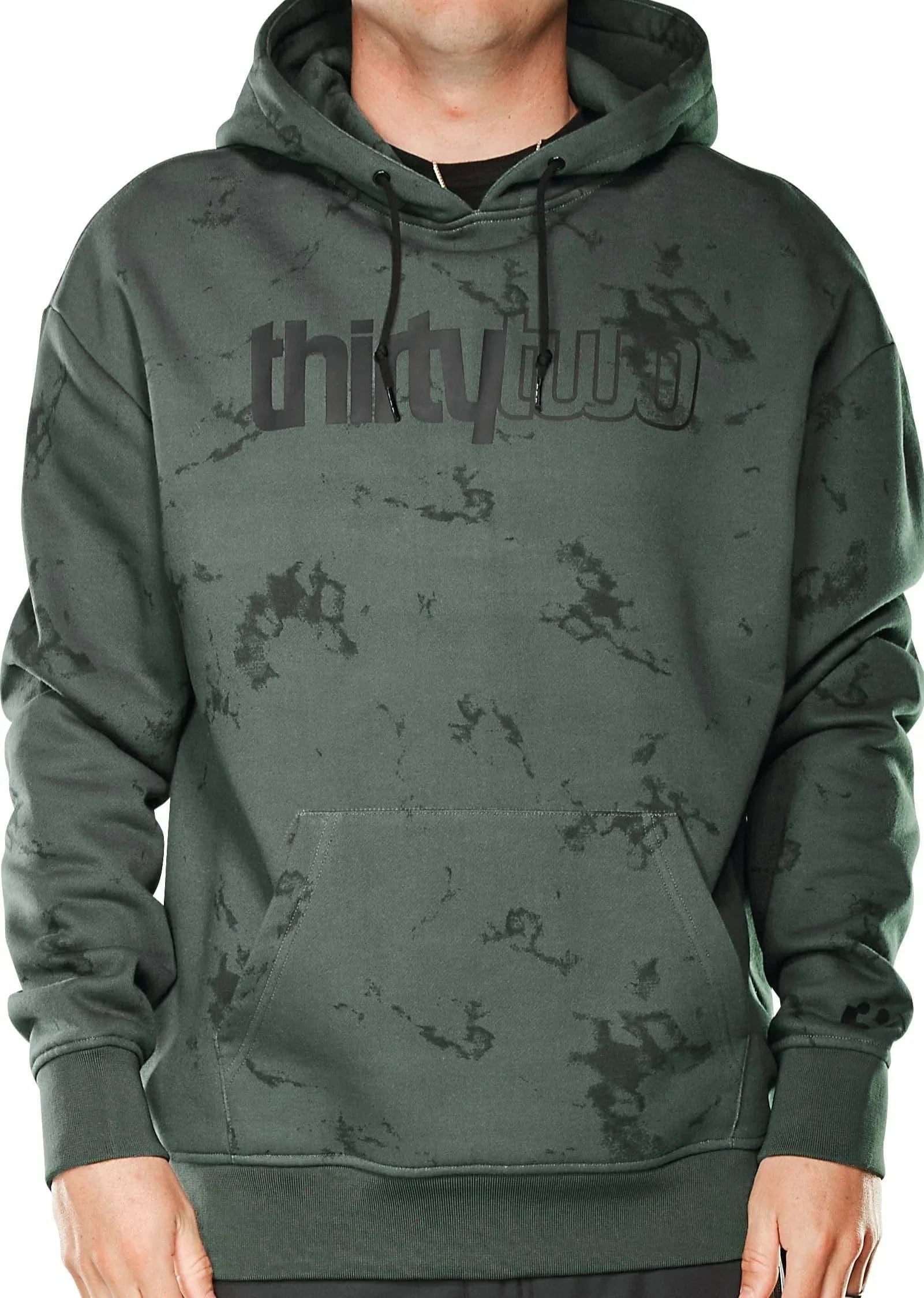 2023 Thirtytwo Double Tech Men's Hoodie (Black/Charcoal) S2AS