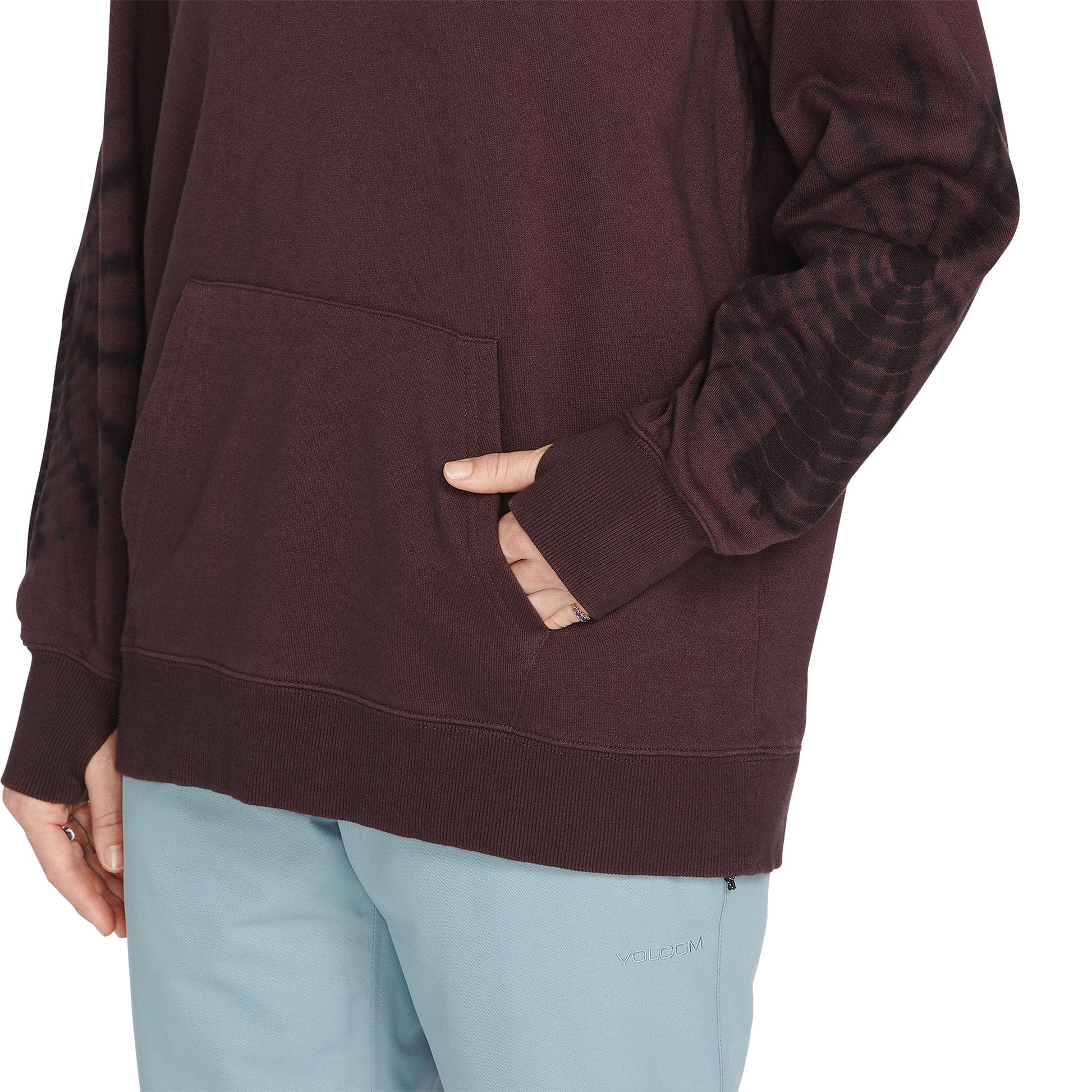 2023 Volcom Costus Women's Fleece Pullover (Black Plum) S2AS