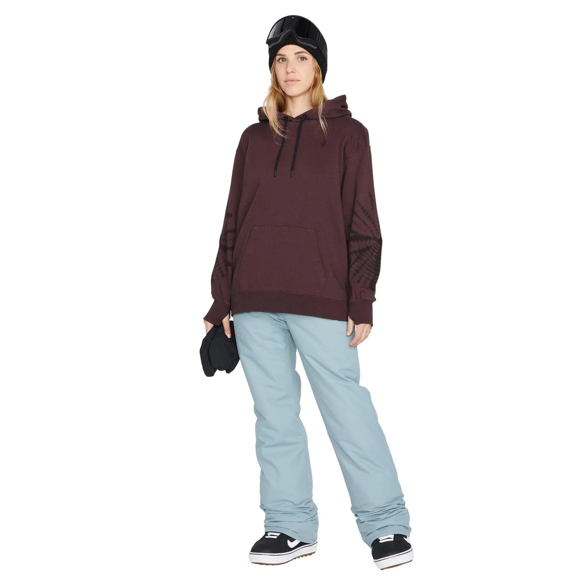 2023 Volcom Costus Women's Fleece Pullover (Black Plum) S2AS