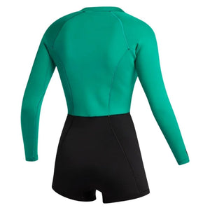2024 Mystic Lunar Women's Longarm Shorty 2/2mm Fzip S2AS
