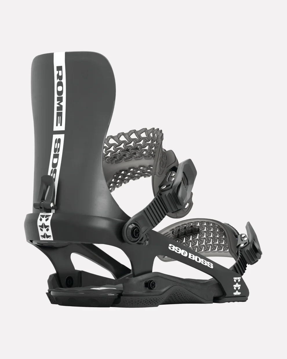 2024 Rome 390 Boss (Black) Snowboard Bindings S2AS