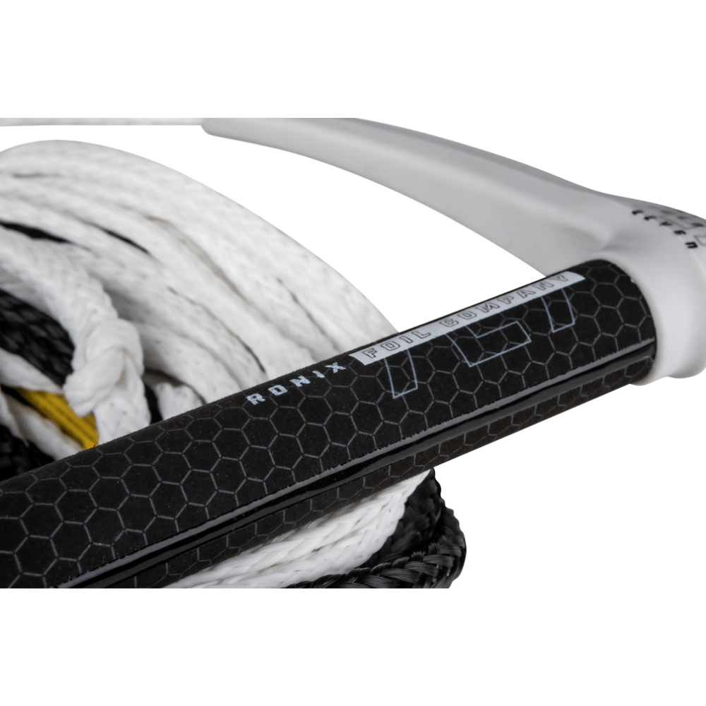 2024 Ronix 727 Combo Hide Grip 13in. Handle w/ 77.5ft. 10-Sect. Rope - White/Black RONIX