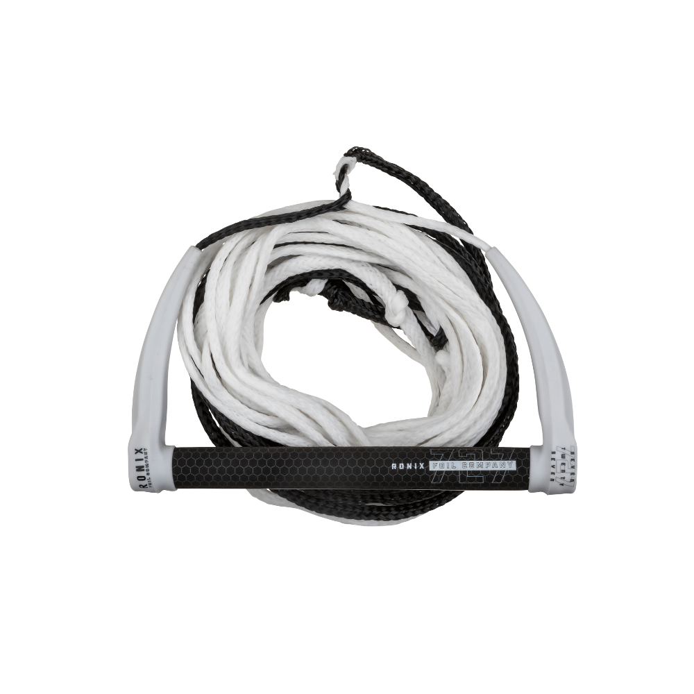 2024 Ronix 727 Combo Hide Grip 13in. Handle w/ 77.5ft. 10-Sect. Rope - White/Black S2AS
