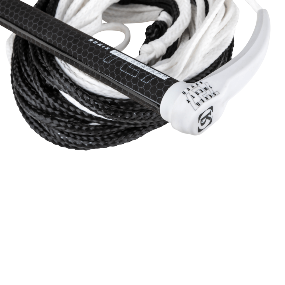 2024 Ronix 727 Combo Hide Grip 13in. Handle w/ 77.5ft. 10-Sect. Rope - White/Black S2AS