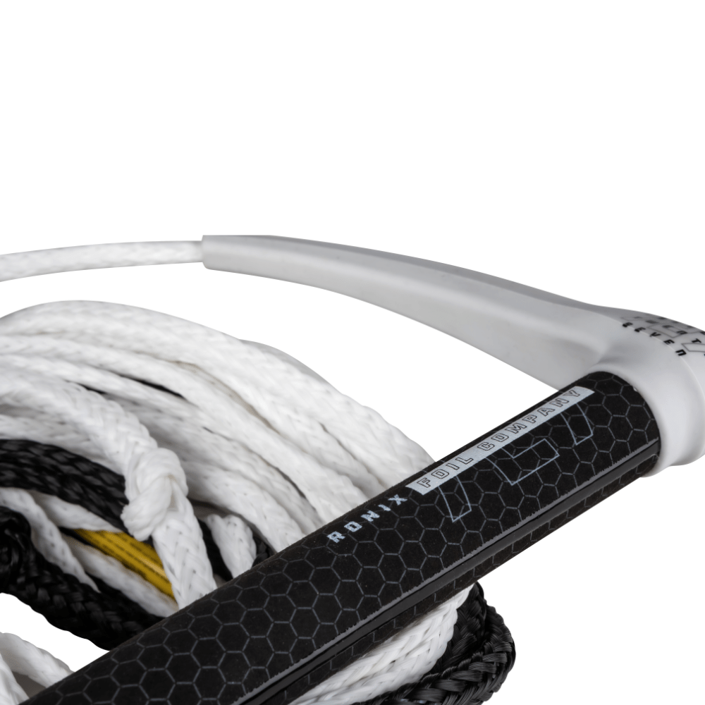 2024 Ronix 727 Combo Hide Grip 13in. Handle w/ 77.5ft. 10-Sect. Rope - White/Black RONIX