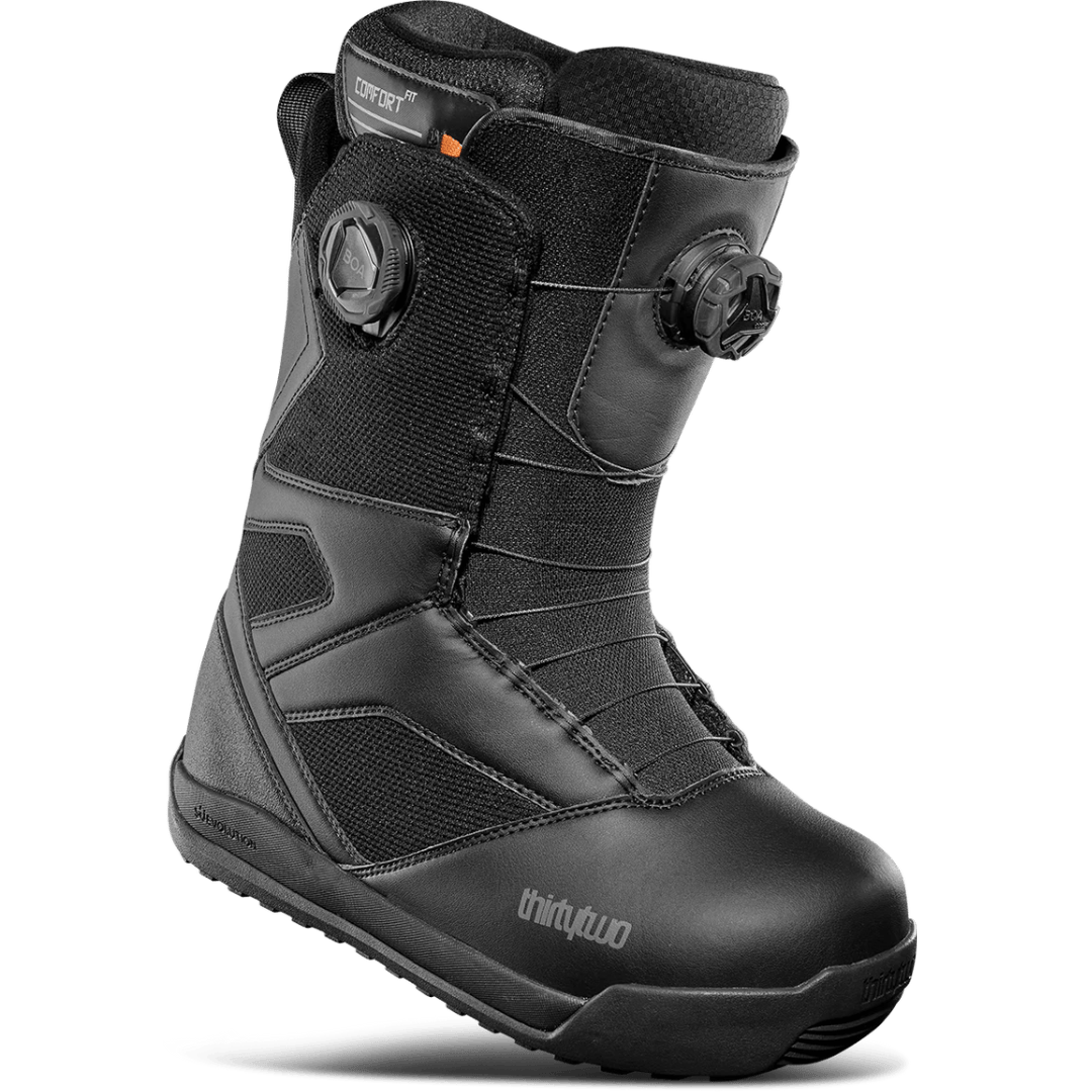 2025 ThirtyTwo Men’s STW Double BOA® Snowboard Boots – Black/Black THIRTYTWO