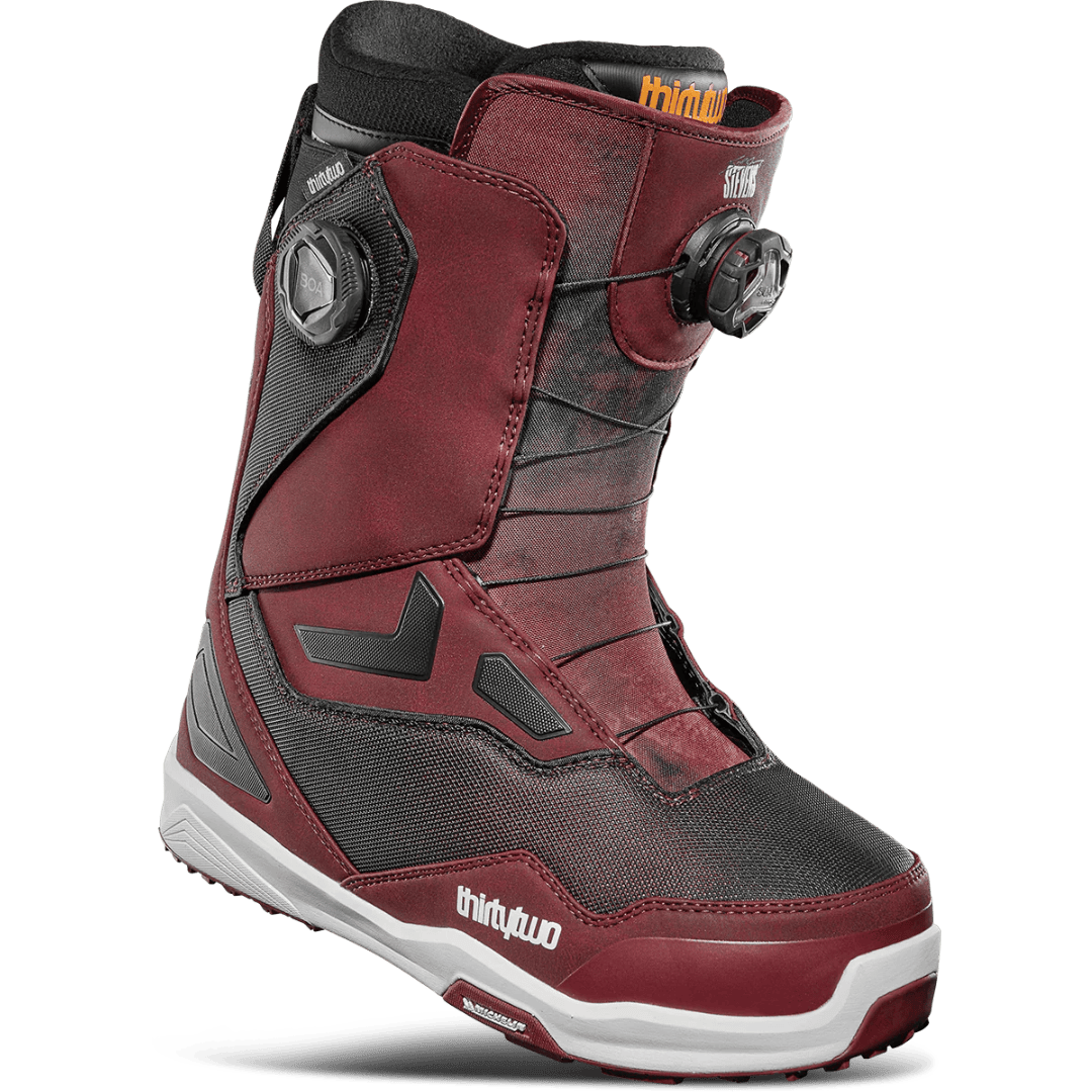 2025 ThirtyTwo TM-2 Double BOA® x Stevens Men’s Snowboard Boots – Oxblood THIRTYTWO